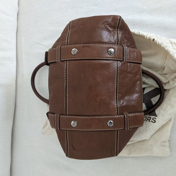 Michael Kors Brown Leather Doctors Satchel with Duster - Picture 8 of 10